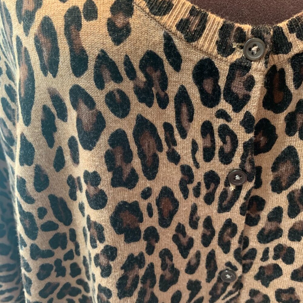 Lane Bryant Leopard Print Button Front Sweater 22… - image 5